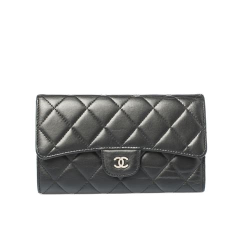 chanel quilted leather wallet|chanel wallet online store.